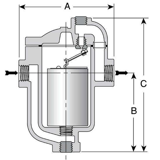 Gietijzeren Armstrong omgekeerde emmer condenspot&nbsp;&nbsp;|&nbsp;&nbsp;800 Serie